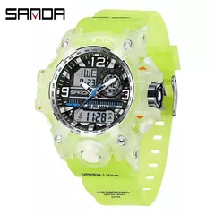 SANDA-G Style Relógio Digital para Mulheres, Relógio Desportivo Infantil, Relógio Eletrônico Impermeável, Cronógrafo, Calendário, Senhora, Quartzo, Meninos, Meninas