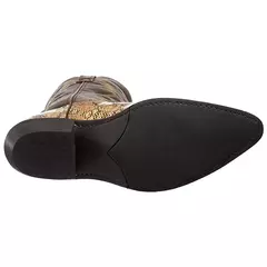 Imagem do Botas de cowboy masculinas com padrão de cobra, feitas à mão, cano médio, re