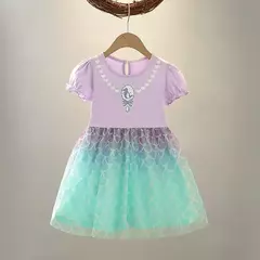 Imagem do Disney Frozen Princess Dress para meninas, vestidos de mangá voadora, roupas in