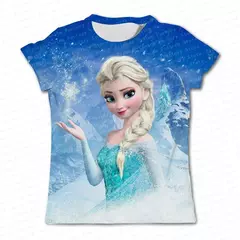 Camiseta de manga curta para meninas, 3d impresso, bonito, desenhos animados, co - comprar online