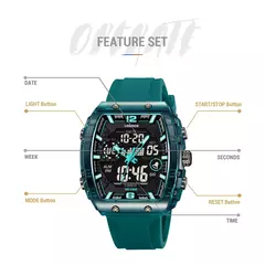 Loqnce 98003 masculino montre homme hora esporte relógios digital duplo tempo c - comprar online