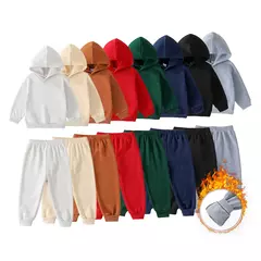 Crianças moda 2 pçs pulôver com capuz + calças ternos 1-8 anos meninos menin - Show Drop