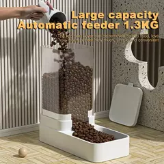 Alimentador automático para gatos e dispensador de água com recipiente de arma na internet