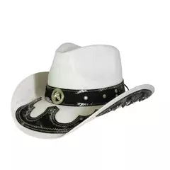 Retro ocidental cowboy chapéu de palha das mulheres dos homens moda grande bord - comprar online
