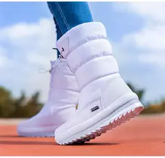 Botas de neve femininas de pelúcia à prova de água plataforma alta botas muito confortaveis na internet