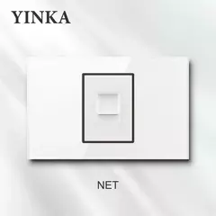 Imagem do Yink branco teclas de piano universal interruptor de luz parede painel de vidro