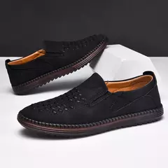 Botas de couro artesanais para homens, sapatos de grife casual, macio, andando, na internet