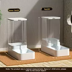 Alimentador automático para gatos e dispensador de água com recipiente de arma - Show Drop