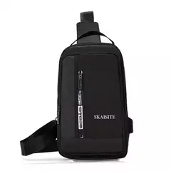 Saco de peito Oxford masculino com porta de carregamento USB, saco transversal - Show Drop