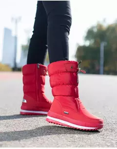 Botas de neve femininas de pelúcia à prova de água plataforma alta botas muito confortaveis - comprar online