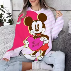 Hoodie feminino outono/inverno novo y2k mickey mouse dos desenhos animados molet - loja online