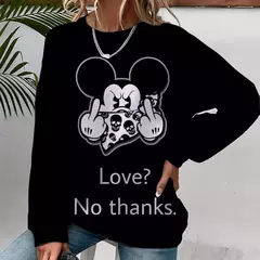 Disney feminino moletons e moletons mickey mouse outono primavera moletom outono - comprar online