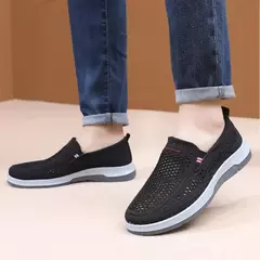 Imagem do Tênis respirável de malha casual masculino, tênis de verão, sapato esportivo