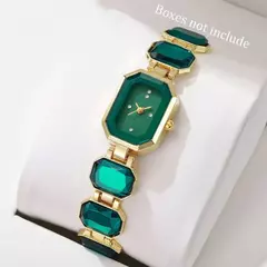 Relógio feminino elegante moda retângulo dial senhoras relógios de pulso de q - comprar online