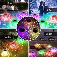 Luzes flutuantes solares para piscina, à prova d&#39;água, led, energia solar, - Show Drop