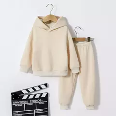 Crianças moda 2 pçs pulôver com capuz + calças ternos 1-8 anos meninos menin - Show Drop
