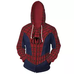 Homem-aranha masculino 3d impresso zíper hoodie universo paralelo veneno pulôv