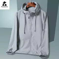 Jaqueta com capuz UV para homens e mulheres, proteção solar impermeável, roup - Show Drop