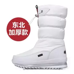 Imagem do Botas de neve femininas de pelúcia à prova de água plataforma alta botas muito confortaveis