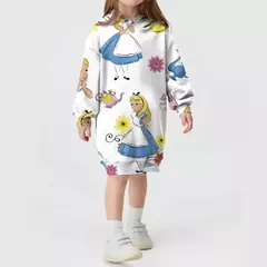 Novas meninas camisola vestido dos desenhos animados festa jogar disney sereia i - loja online