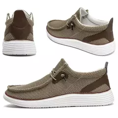 Sapato de lona casual masculino, mocassins masculinos, respirável, deslizamento - comprar online