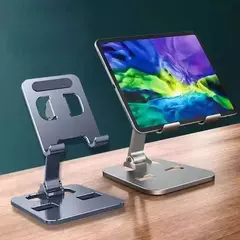Suporte universal de liga de alumínio para tablet, flexível, para ipad, ajustável, dobrável, preguiçoso, desktop, ao vivo, suporte para celular - comprar online
