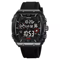 Loqnce 98003 masculino montre homme hora esporte relógios digital duplo tempo c