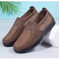 Mocassins respiráveis masculinos de verão, sapatos casuais macios e leves para - loja online