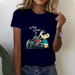 Camiseta de manga curta feminina, tops casuais para senhoras, roupas femininas H - loja online