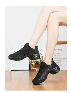 Sapato de dança feminino macio único, sapatos elevados respiráveis, tênis am na internet