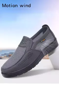 Imagem do Mocassins respiráveis masculinos de verão, sapatos casuais macios e leves para