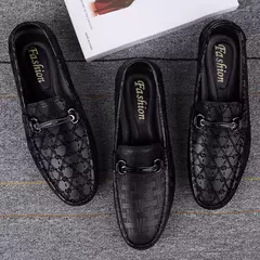2022 novos mocassins pretos de couro masculino alta qualidade designer sapatos m - comprar online