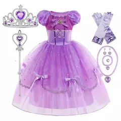 Sofia o primeiro vestido de baile extravagante disney princesa sofia vestido - loja online