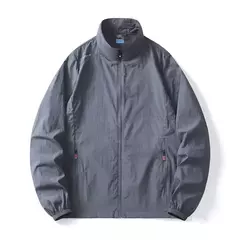 Casaco fino masculino com bolso, protetor solar, jaqueta casual de caminhada, go na internet