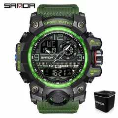 Imagem do Sanda 3133 relógio eletrônico masculino na moda esporte à prova à prova d&#3
