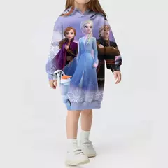 Novas meninas camisola vestido dos desenhos animados festa jogar disney sereia i - Show Drop