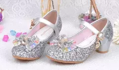 Princesa declarada com lantejoulas para meninas, sapatos de festa, colorido, sal - comprar online