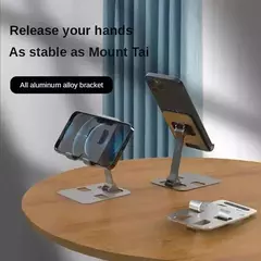 Imagem do Suporte universal de liga de alumínio para tablet, flexível, para ipad, ajustável, dobrável, preguiçoso, desktop, ao vivo, suporte para celular