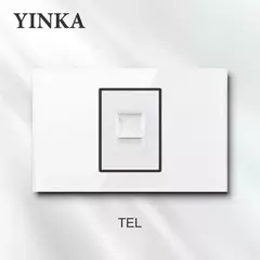 Yink branco teclas de piano universal interruptor de luz parede painel de vidro - Show Drop