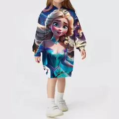 Novas meninas camisola vestido dos desenhos animados festa jogar disney sereia i na internet