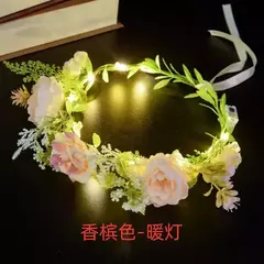 Boho praia férias grinalda bandana flor artificial coroa guirlanda casamento he - Show Drop