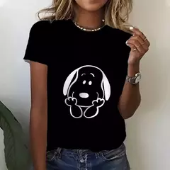 Camiseta de manga curta feminina, tops casuais para senhoras, roupas femininas H - comprar online