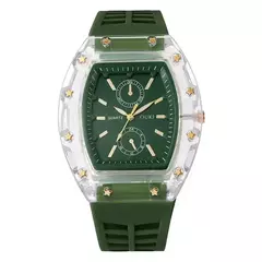 Moda feminina relógios casuais pulseira de silicone analógico relógio de quartz na internet