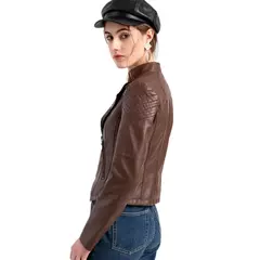 12 cor do plutônio jaqueta feminina lapela zip-up casaco de couro feminino S-4X na internet