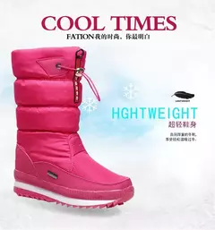 Botas de inverno grossas de pelúcia à prova de água à prova d&#39;água bota - comprar online
