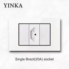 Yink branco teclas de piano universal interruptor de luz parede painel de vidro