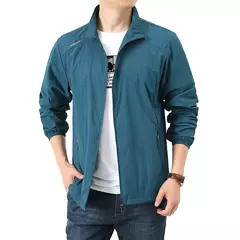Casaco fino masculino com bolso, protetor solar, jaqueta casual de caminhada, go na internet
