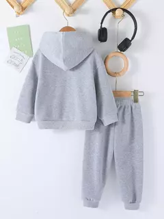 Crianças moda 2 pçs pulôver com capuz + calças ternos 1-8 anos meninos menin - Show Drop