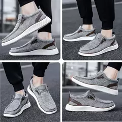 Sapato de lona casual masculino, mocassins masculinos, respirável, deslizamento - comprar online