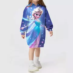 Novas meninas camisola vestido dos desenhos animados festa jogar disney sereia i - loja online